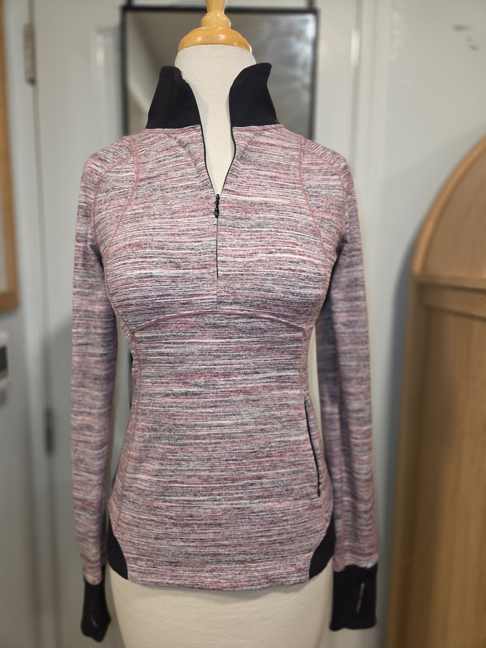 lululemon athletica Pink Space-Dye Half-Zip Pullover